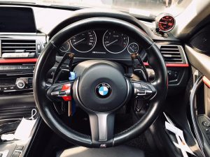 BMW F30 Forged Carbon Wheel Paddle Shifters